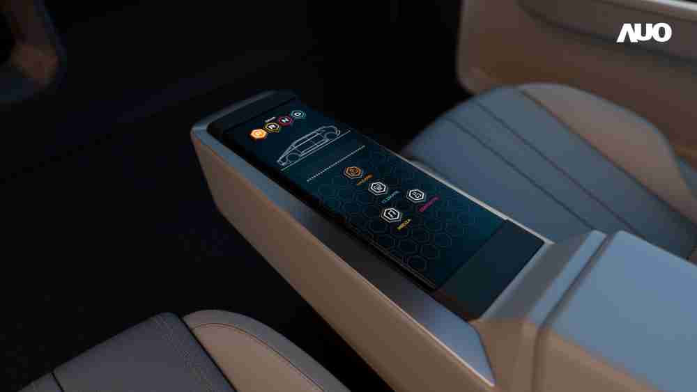 银河集团以人性化设计打造多变形态中控显示(Morphing Center Control)，，不使用时仅平面显示信息，，，，进行操作时，，，显示器则会动态隆起，，转变成3D实体按钮，，并有触觉回馈，，，，展示人机互动新体验